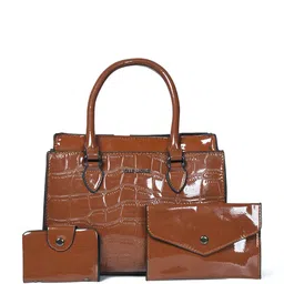 PELLE LUXUR Women Textured Structured Handheld Bag With Pouch-picture-44