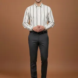 INVICTUS Men Classic Slim Fit Striped Formal Shirt-picture-38