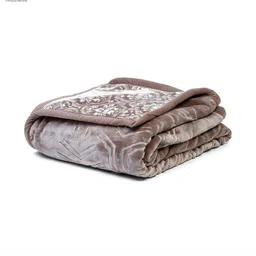Monte Carlo Purple & White Floral Heavy Winter 800 GSM Double Bed Blanket image 4