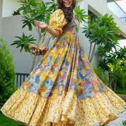 CORSICA Floral Print Layered Fit & Flare Three-Quarter Dress image 3