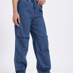 glitchez Women Pleated Baggy Fit Jogger Jeans-picture-33