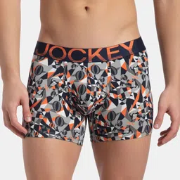 Jockey Men Printed Outer Elastic Cotton Low Rise Short Trunks-image-44