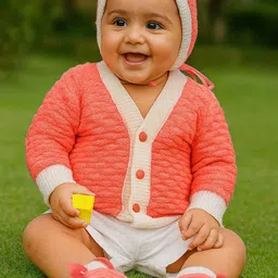 Little Angels Girls Boucle Woollen Cardigan-picture-30