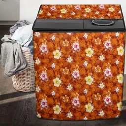 The Furnishing Tree Orange PVC Washing Machine Covers-picture-24
