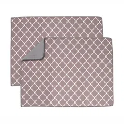 U & U Unique Utilities 2 Pieces White & Grey Printed Microfiber Dish Drying Kitchen Mats-picture-28