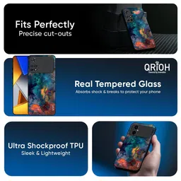 QRIOH Abstract Printed Poco F6 5G Back Case Mobile Accessories image 3