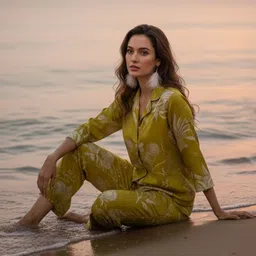 Varanga Women Floral Printed Regular Kurta with Trousers image 2