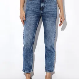 ONLY Women Straight Fit High-Rise Heavy Fade Acid Wash Stretchable Jeans-picture-35
