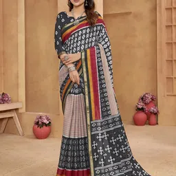 LAKHANI COTTONS Printed Zari Pure Cotton Saree-picture-27