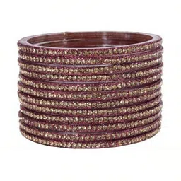 AMSHA Set Of 12 Zircon Studded Bangle image 2