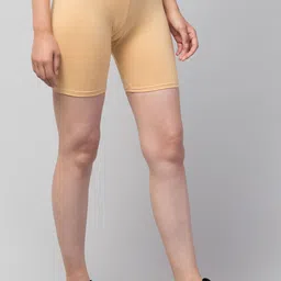 Attire Zone Women Pack of 2 Skinny Fit Low-Rise Cycling Sports Shorts image 4