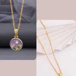 SZN Women Set Of 2 Gold-Plated Necklace And Chains-picture-36