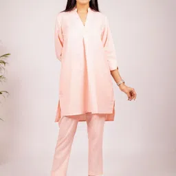 HUESION V-Neck Top With Trouser Co-Ords-picture-18