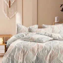 Aura Multicoloured 350 TC King Bedsheet with 2 Pillow Covers-image-20