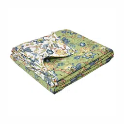 DecorativeDreams Green & Blue Printed Cotton Summer 150 GSM Single Bed Blanket image 3