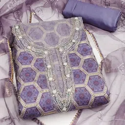 Maroosh Embellished Organza Unstitched Dress Material-picture-28