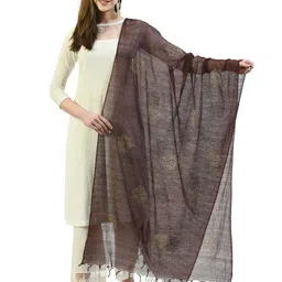 A R SILK DUPATTA HUB Woven Design Dupatta with Mirror Work image 4