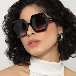 PELLE LUXUR Unisex Purple Lens & Black Other Sunglasses with-image-35