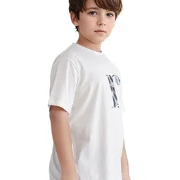 RARE ONES Boys Typography Printed Round Neck Cotton T-shirt image 4
