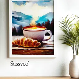 Sassyco White & Blue Canvas Other Wall Paintings-image-21