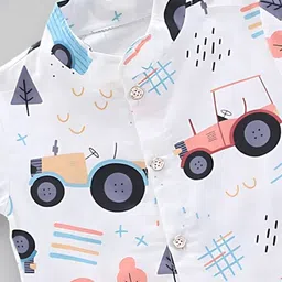 DUTT CREATION Boys Pack Of 2 Classic Printed Spread Collar Cotton Shirts image 5