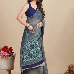 SHANVIKA Ethnic Motifs Print Pure Cotton Saree image 5