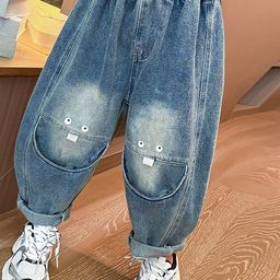 LULU & SKY Girls Baggy Clean Look Heavy Fade Jeans-picture-31
