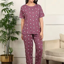 ETC Pure Cotton Animal Printed T-Shirt With Pyjamas-picture-28