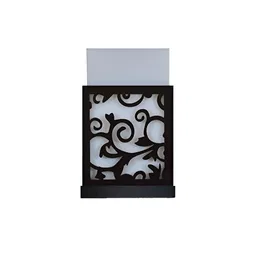 Gojeeva Black & White 2 Pieces Textured Contemporary Wooden Rectangle Shaped Wall Lamp image 2