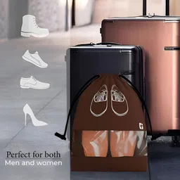 Aura Coffee Brown Set of 6 Regular Shoes Organiser Organisers image 4