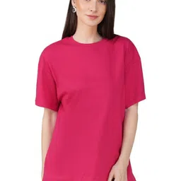 30 Looks Women V-Neck Drop-Shoulder Sleeves Pockets T-shirt-image-84