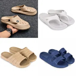 Feel alive Set Of 4 Ultra-Comfortable & Lightweight Thong Flip-Flops & Sliders-picture-16