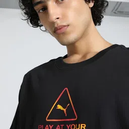 Puma Scoot Caution Men Printed Pure Cotton Basketball T-Shirt image 5