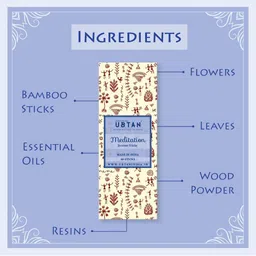 Rejuvenating UBTAN Brown Bamboo Meditation Incense Sticks -80 Sticks image 4