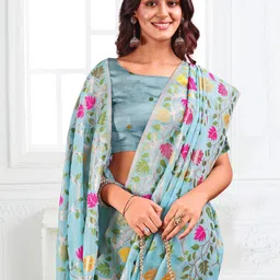 Astita Floral Woven Design Zari Saree image 4