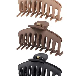 GOWRI TEX Set of 6 Women Matt Hair Claw Clip image 3