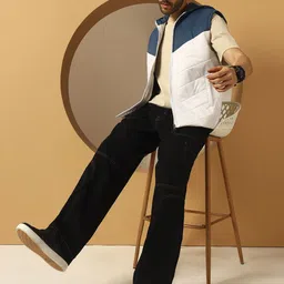 Metronaut Colourblocked Hooded Sleeveless Open Front Jacket image 2