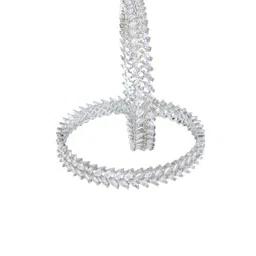 PRIVIU Set Of 2 Silver Plated & American Diamond Studded Bangle image 5