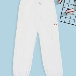 Pantaloons Junior Girls Pure Cotton Relaxed Fit Cargo Joggers-image-65