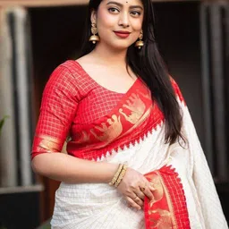 Sita Red Silk Blend Woven Design Sarees image 2