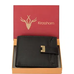 Krosshorn Men Textured Two Fold Wallet-image-12