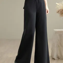 StyleCast x Revolte Women Mid-Rise Easy Wash Cotton Trouser image 5