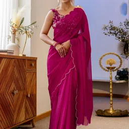 all about you Scallop Saree-picture-24