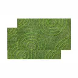 Aura Green Set Of 2 Self Design Cotton Anti-Skid Doormats-picture-17