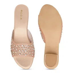 Rocia Ethnic Embellished Open Toe Block Sandals image 4