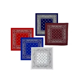 S4S Unisex Pack of 5 Pure Cotton Bandana Headband-image-81