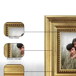 Art Street Gold-Toned 1 Pieces MDF Table Photo Frames image 4