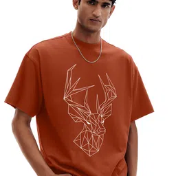 MaverIQ Men Graphic Printed Round Neck Cotton Oversized T-shirt-picture-32
