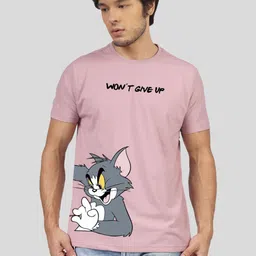 Greylongg Men Graphic Printed Round Neck Cotton T-shirt image 1