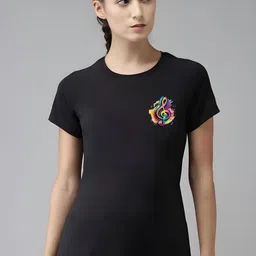 CORSICA Women Printed Applique T-shirt-image-82